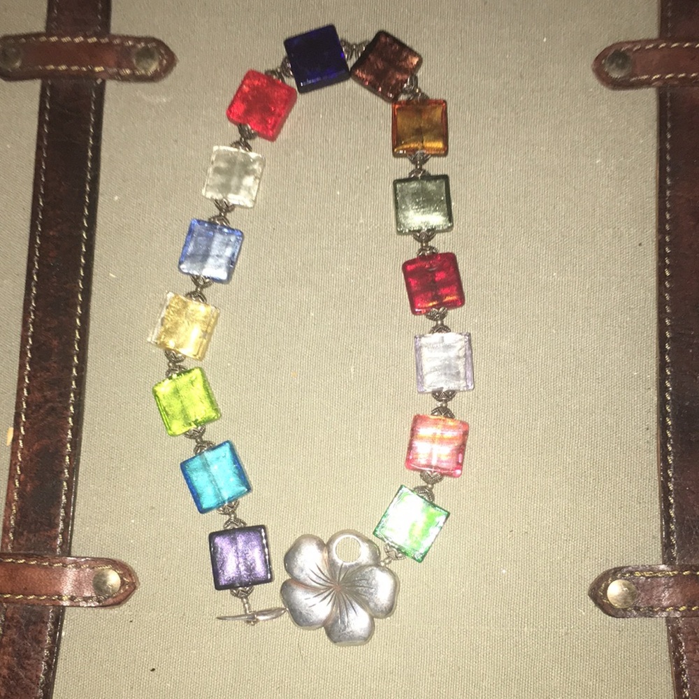 Multi Colored Stone Necklace - image 1